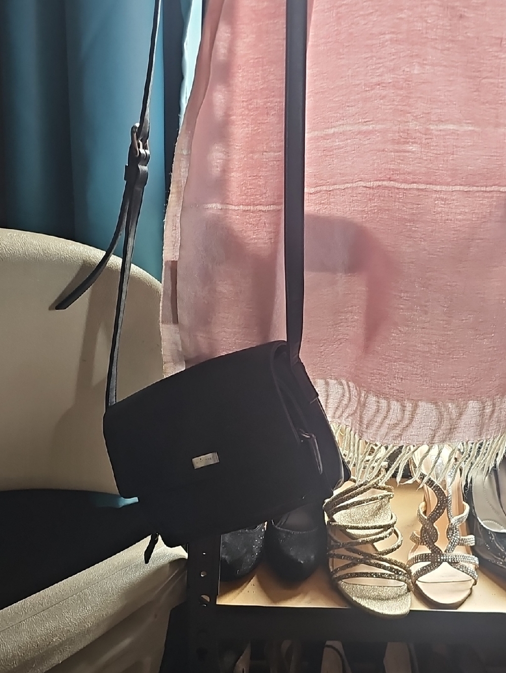 Nine West Black Crossbody Bag with Adjustable Strap